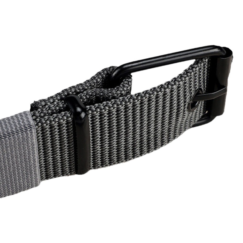 Cinturón de Lona Largo con Hebilla de Múltiples Agujeros, Unisex, para Outdoor, Jeans, Entrenamiento Militar