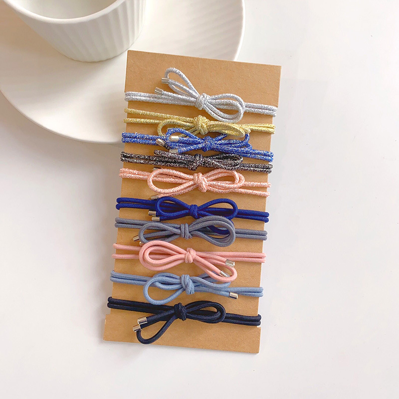 1 Piece Quantity Daily Occasion Europe And America Cross Border Hair Tie Set Simple Temperament High Elasticity Ponytail Hair String Bracelet Hair Band Hair Ring Headdress