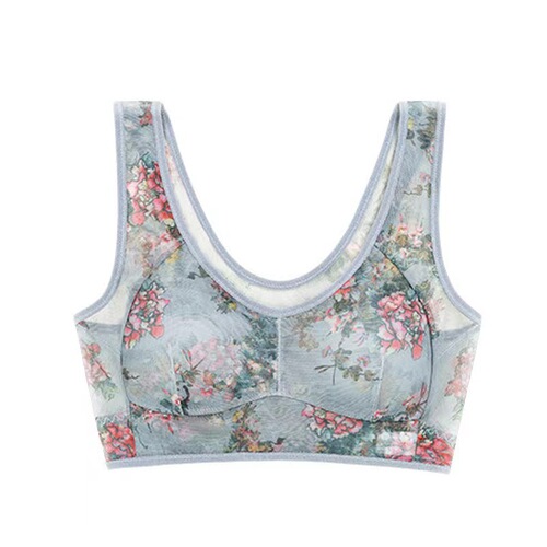 Large Cup Bra for Women, Wireless, Push-Up and Anti-Sag, Mother's Bra, Seamless, Beautiful Backless Style, Thin Sleep Bra