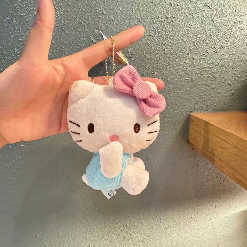 薄荷曼波中古可爱公仔挂件侧坐凯蒂猫钥匙扣包挂饰毛绒|undefined
