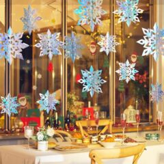 クリスマス3D立体雪花飾りクリスマスツリーペンダント幼稚園デパート教室創意ペンダント