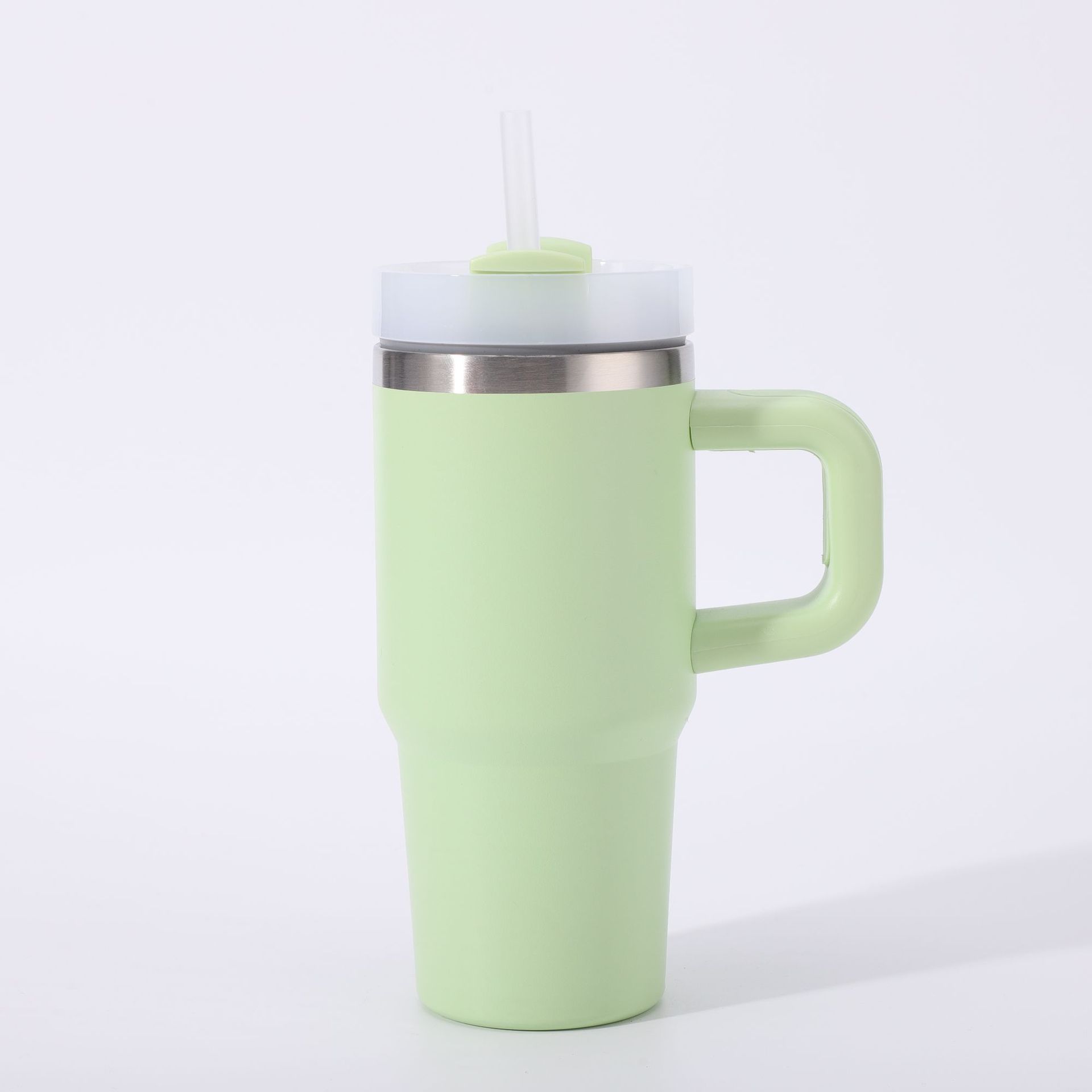 Stainless Steel Large Capacity Water Bottle With Straw For Ice_voghion.com