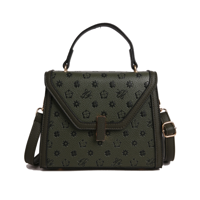 Bolso de textura transfronteriza 2025 verano nuevo bolso femenino retro patrón de lichi bolso de hombro bolso de mensajero en relieve de moda