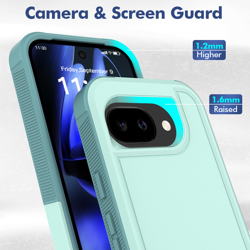 구글 픽셀 10A 10 Pro XL 9 Pro XL 호환 2in1 솔리드 컬러 충격방지 TPU 휴대폰 케이
