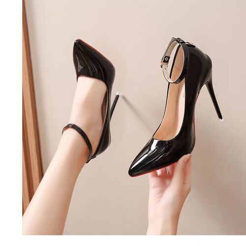 Strap high-end nude high heels New spring and autumn high heels 10 super unbreakable nude heel sexy thin heel one word cm
