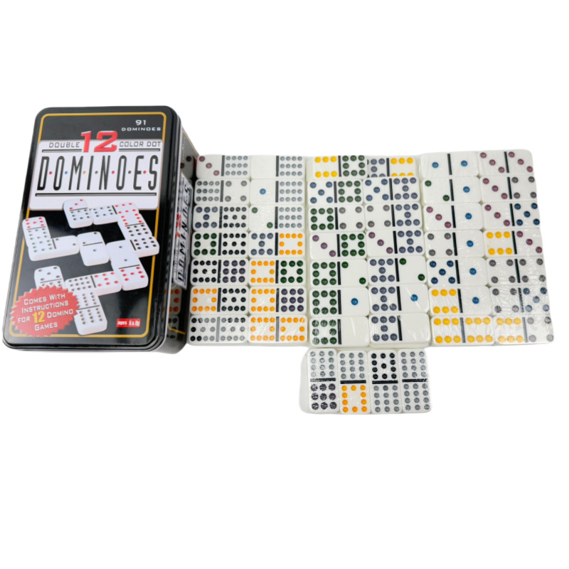 Domino caja de hierro melamina juegos de puzzle interactivo padres-hijos ajedrez fábrica de comercio exterior al por mayor