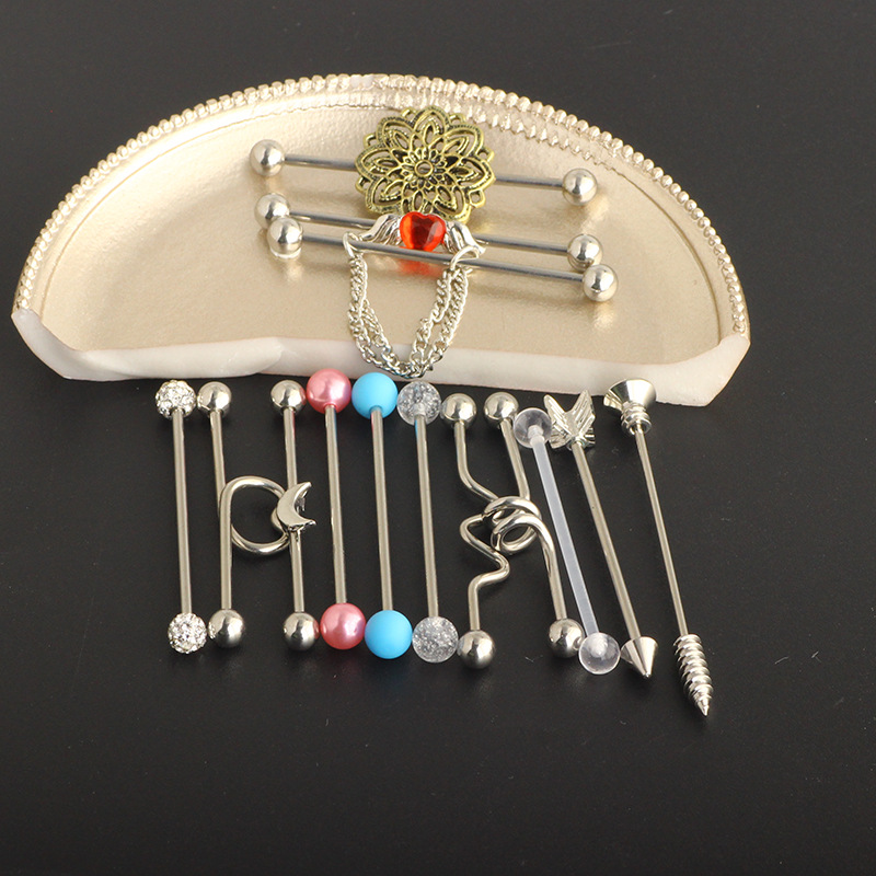 Labret piercing jewelry detail image