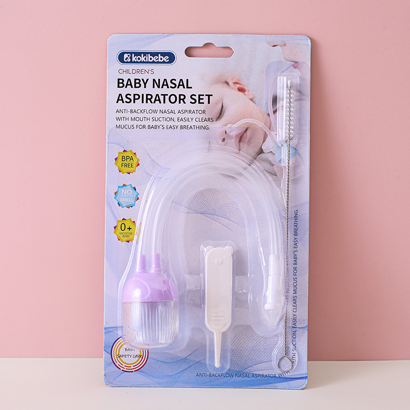 Aspirador Nasal de Succión Bucal para Bebés Set de 3 Piezas Plástico Tipo Catéter