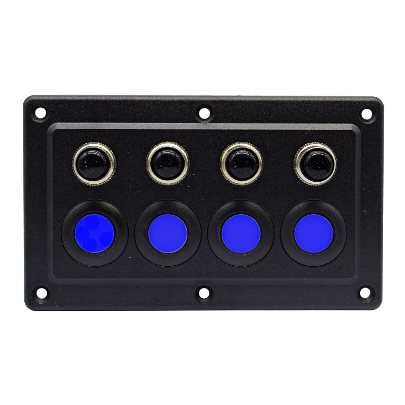 4位触屏控制开关面板轻触按键开关 汽车游艇改装面板带过载保护