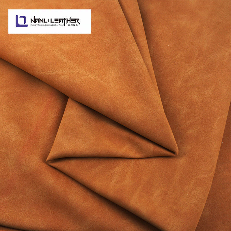 现货批发0.9mm复古羊巴PU皮革箱包装饰品沙发皮带鞋子家具人造革
