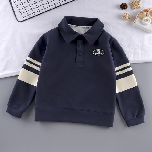 Children's sweatshirts  new pullover boys' long-sleeved T-shirt single top medium and large children's baby bottoming shirt T-shirt wholesale