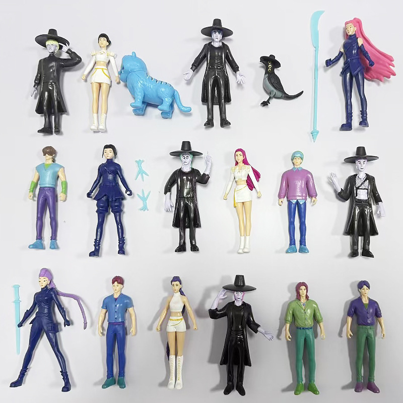 跨境新品 2-4.5寸猎魔女团手办明星老虎游戏周边模型公仔玩偶袋装|undefined