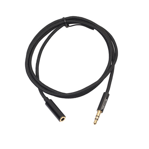 厂家批发 黑色编织铝壳AUX 3.5公对母延长线电脑手机耳机音频线
