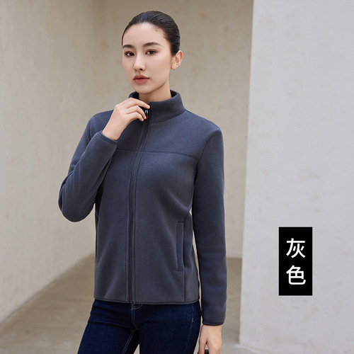 Women's Padded Winter Sweater with Plush Fleece, Casual Open Jacket, Pure Cotton, Zipper Style, Model 8003
