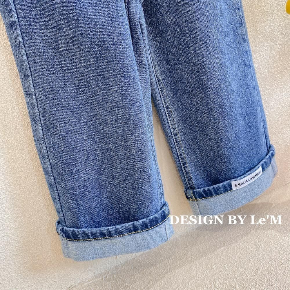 Nueva ropa de otoño coreana para niños, niños, niñas, niños, jeans, pantalones de primavera y otoño, pantalones largos de estilo exterior image 4
