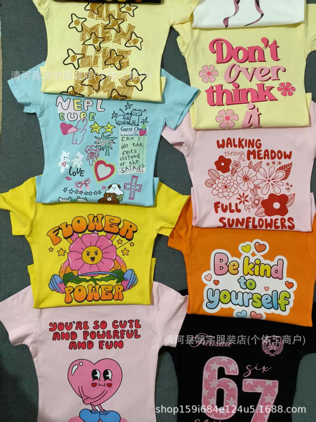(Cross-border trading), cartoon T-shirt, European style, slim fit, with short sleeve