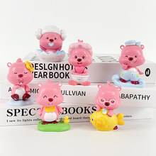 新款韩国小海狸露比卡通可爱公仔少女心盲盒创意礼品桌面摆件模型