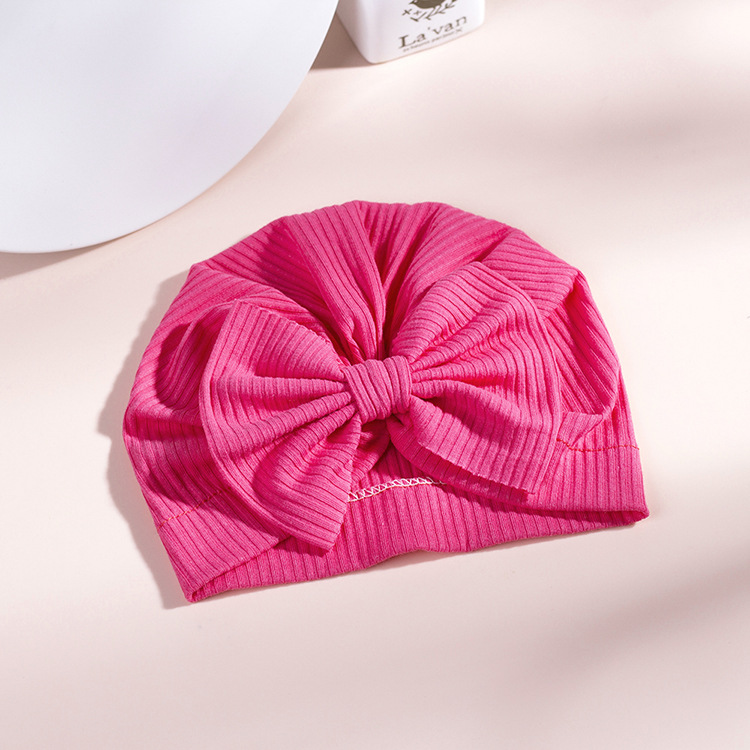 Children's Simple Cotton Bowknot Hat display picture 18