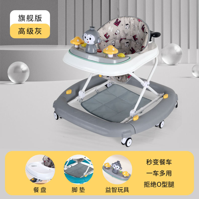 Caminante para niños iluminación de música educativa caminante para bebés un coche multiusos anti-Flip multifuncional caminante
