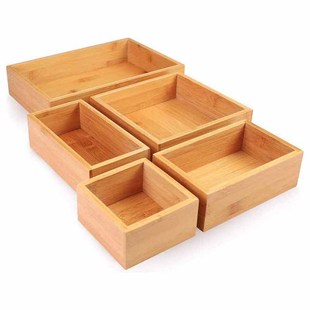 Bamboo and Wood Products Factory Spray-Painted Medium-Density Fiberboard Crafts Solid Wood Painted Rectangular Jewelry Storage Packaging Wooden Box
