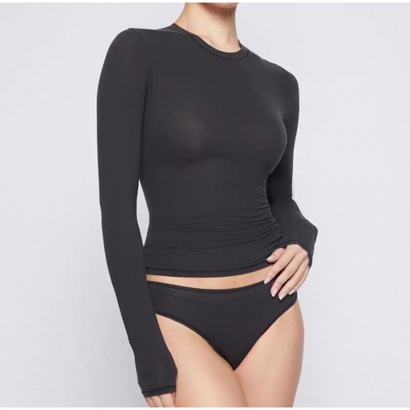 High Version New Color Skims Fits Everybody Lightweight Long-Sleeved Round Neck T-Shirt Sun Protection Top Elastic