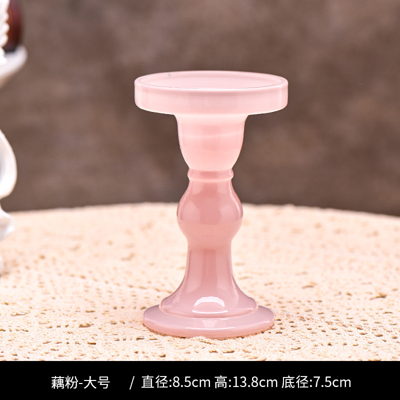 烛台圣诞玻璃高颜值法式摆件装饰品浪漫烛光晚餐软装拍照道具|undefined
