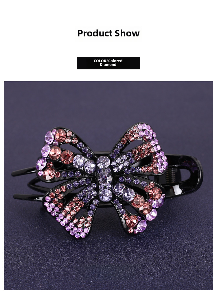 Molletta per capelli farfalla con strass accessorio retro donna_voghion.com