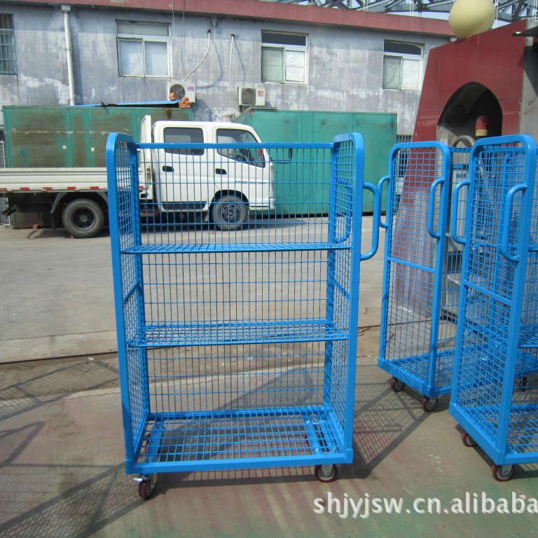 厂家可批发仓储设备物流推车物流周转网箱金属网格物流台车周转箱