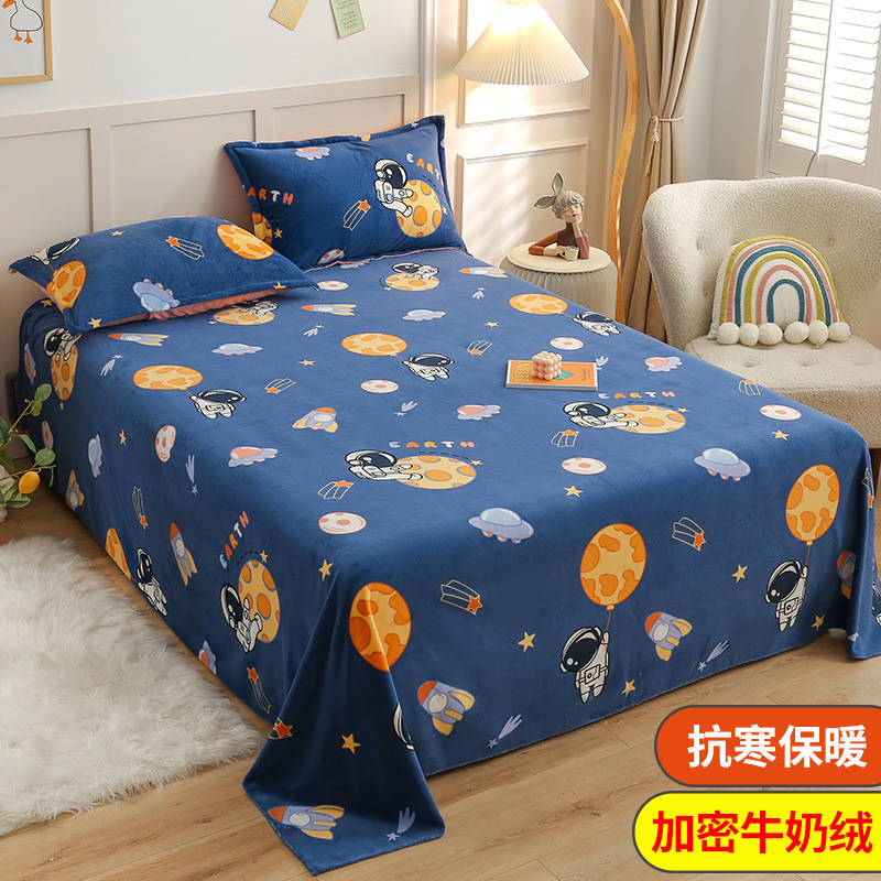 Leche terciopelo coral sábana pieza única más manta de felpa manta de franela manta engrosada dormitorio de invierno lista de edredones