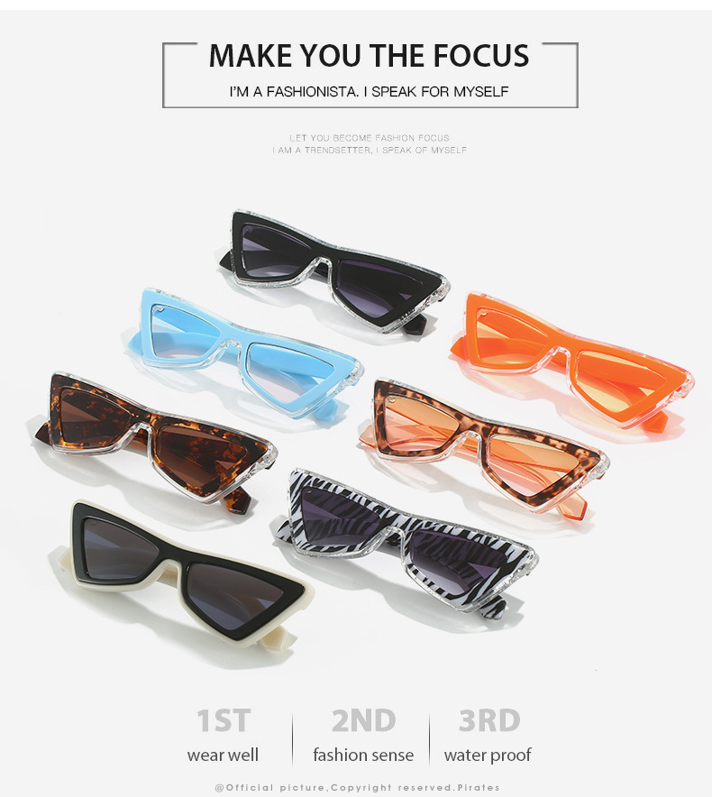 Fashion Solid Color Pc Special-shaped Mirror Full Frame Women's Sunglasses display picture 1