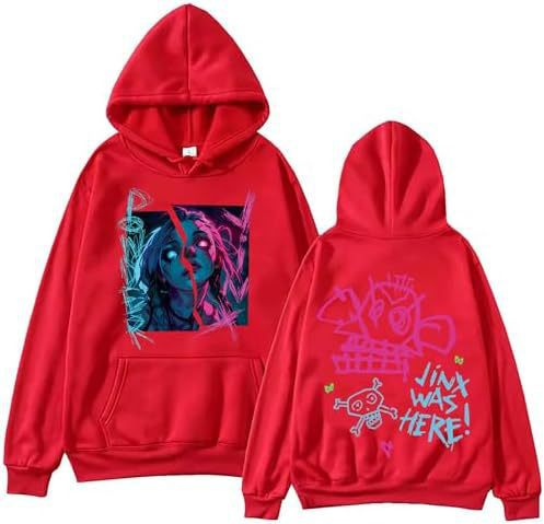Arcane-Jinx Hoodie con Pockets, Men'S And Women