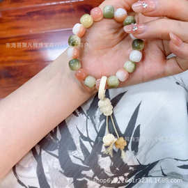 原创新款菩提根手链搭配象牙果跑环 象果九尾黄杨木莲花 手链手串