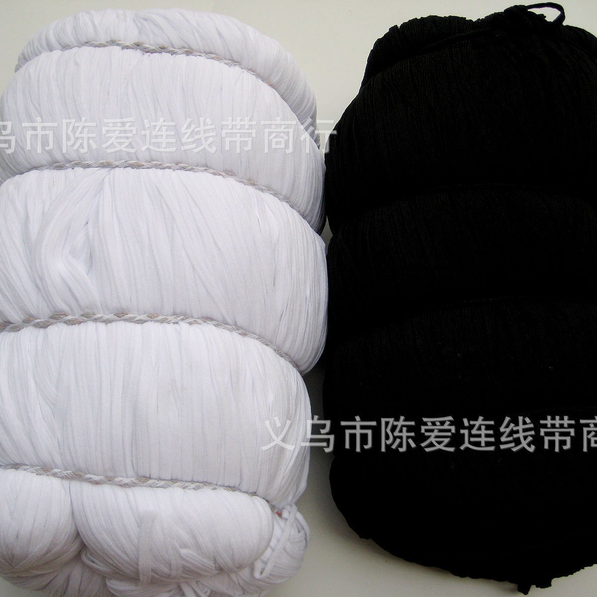 1公斤 高弹肩带 弹力涤纶肩带 角挂绳 黑白色13编被套角弹力带