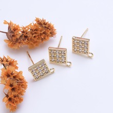 S925���yᘱ�ɫ14K�����ζ��΢��ʯ�������diy���������l