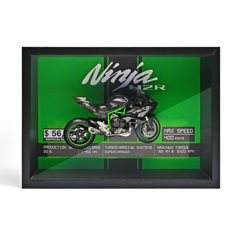 Pintura colgante tridimensional, modelo de coche de aleación, decoración exquisita de alta gama, decoración de pared para el hogar, decoración de modelo de regalo para niño con luz, transfronterizo