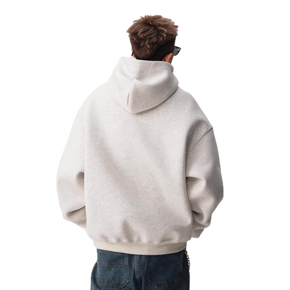 Hooded Sweater Men's Heavy American Trendy Short Jacket High Street Loose Stiff Hoodie_viptrois.com