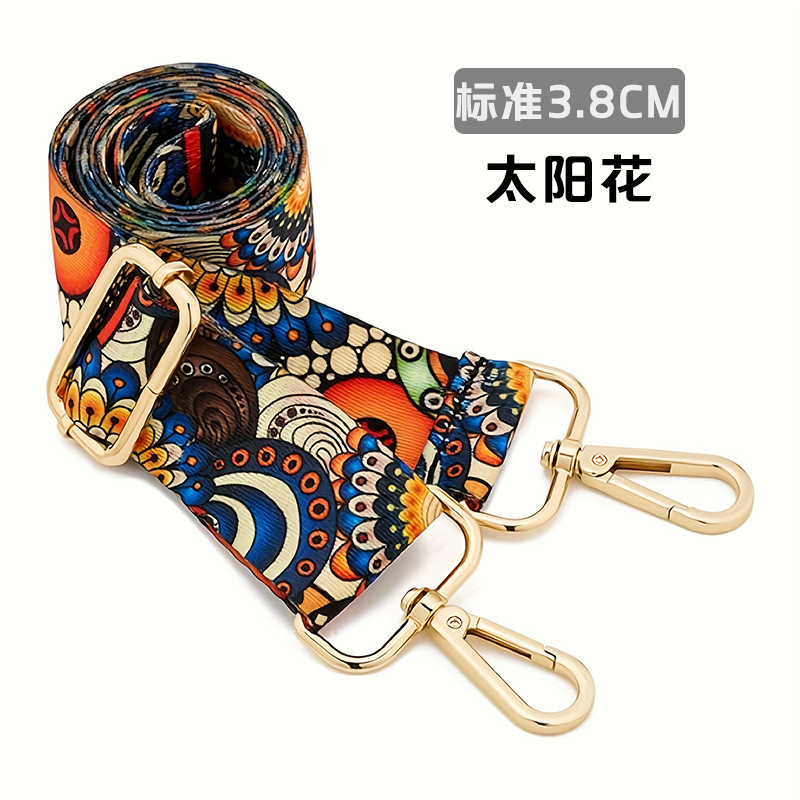 刺繍入りレディースバッグショルダーストラップクロスボディバッグストラップ調節可能なパーソナライズされたエスニックスタイルレトロ幅広ヨーロッパとアメリカのジャカードファッション交換|undefined
