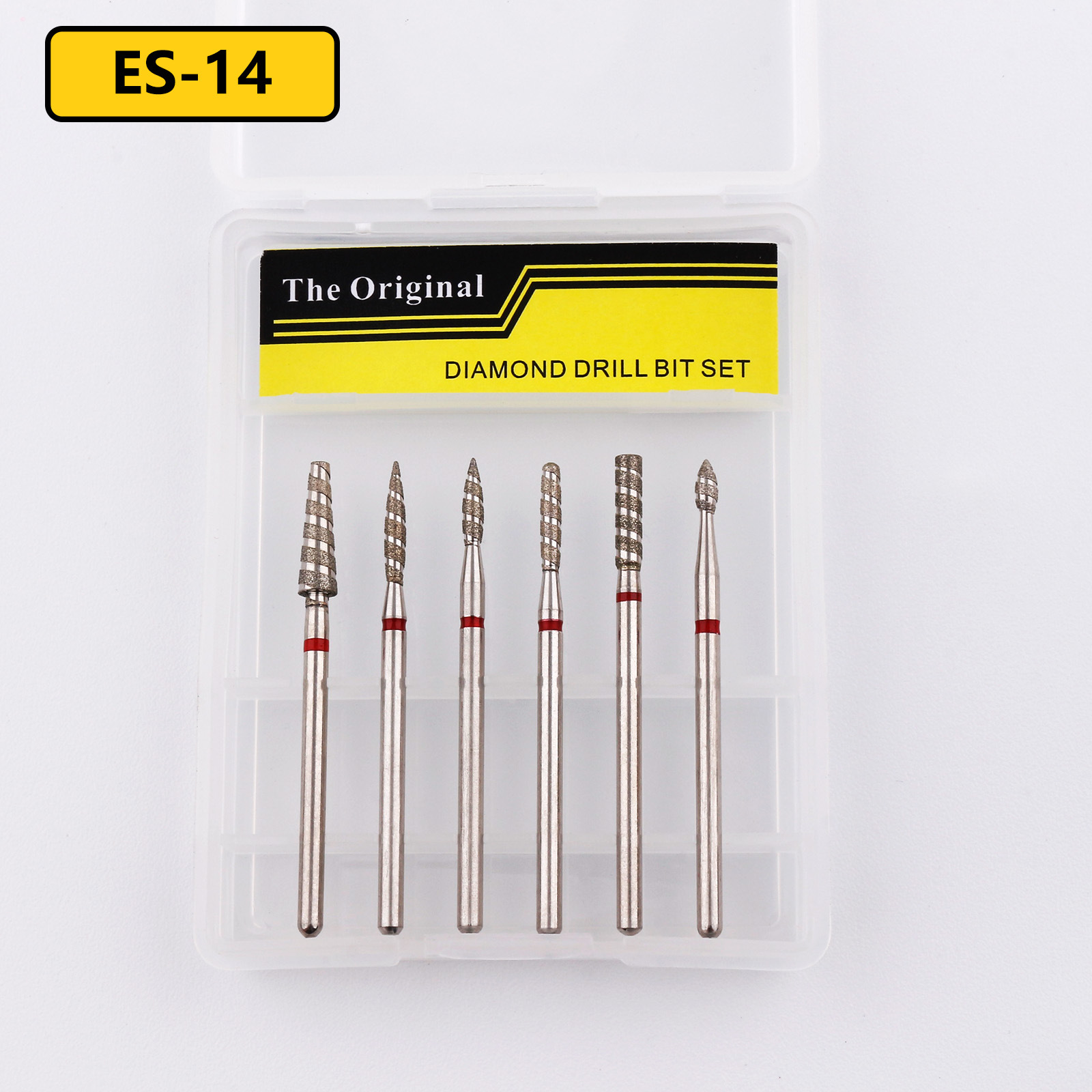 Traje de cabeza de molienda de diamante ruso para uñas 6 traje de cabeza de molienda exfoliante de pretratamiento de alta calidad en caja