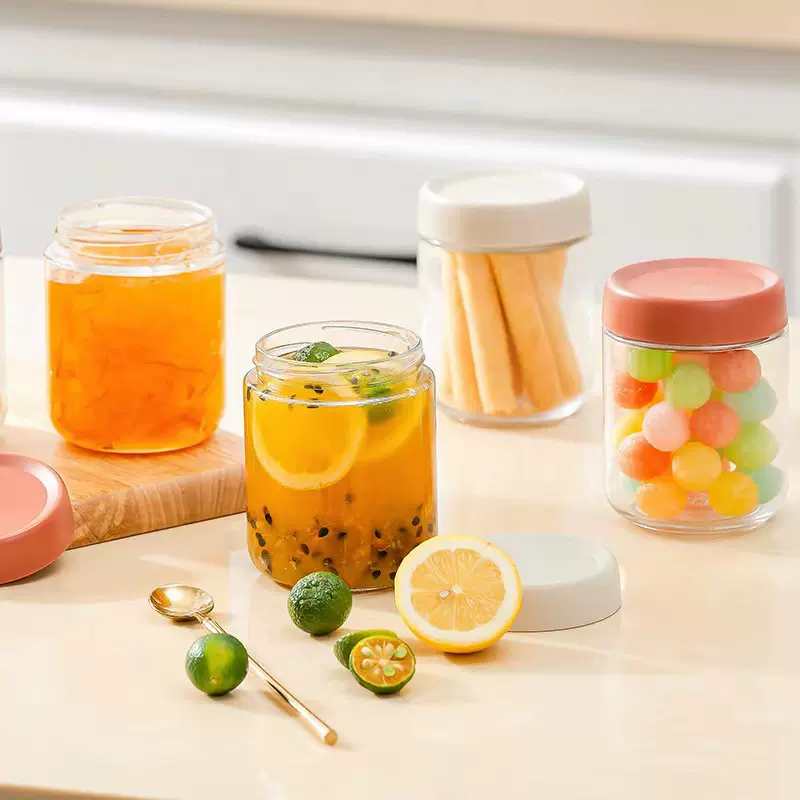 密封储物罐高硼硅玻璃食品级蜂蜜瓶咸菜罐泡菜坛子带盖家用储物罐