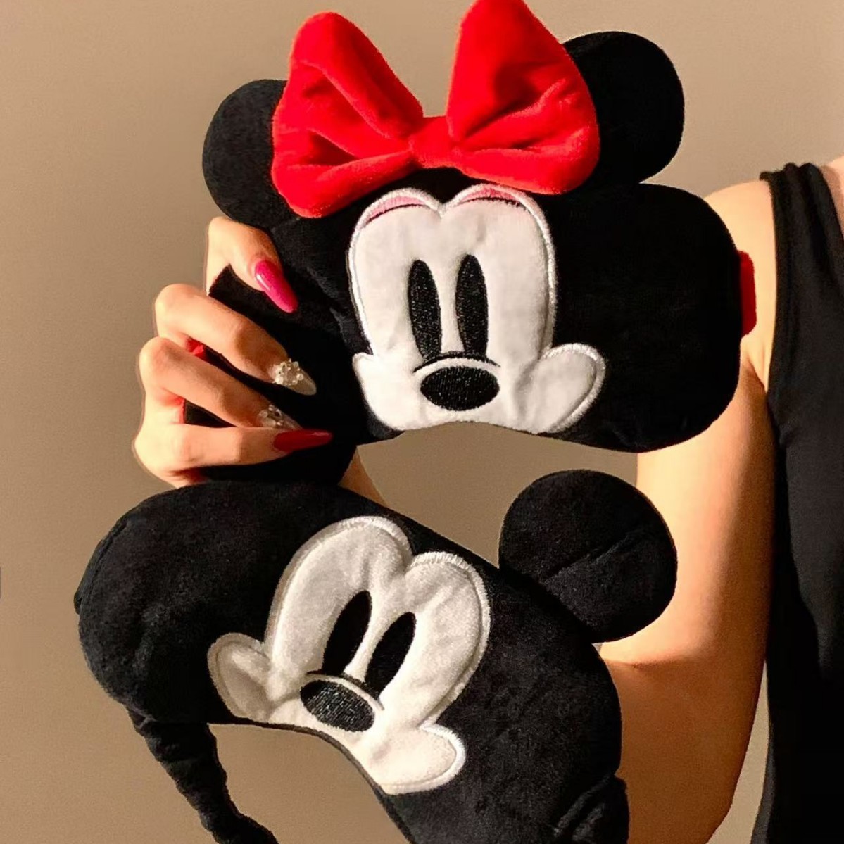 Micky Eye Mask Sleeping Cutie Minion Extraña Viaje de Dama Banda de Cabello Dual-purpose Student