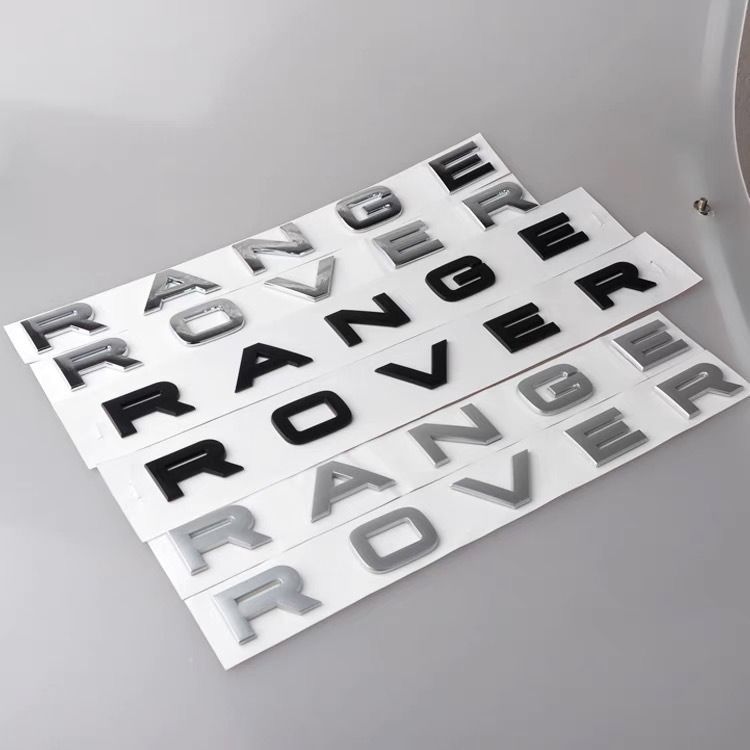 Suitable for Land Rover vehicles; English lettering for the RANGE ROVER and DISCOVERY models; hood emblem stickers