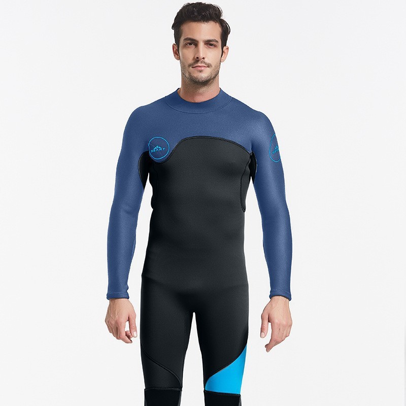 鲨巴特连体潜水衣3mm湿衣保暖防寒浮潜服冬泳衣潜水服男款冲浪服|undefined