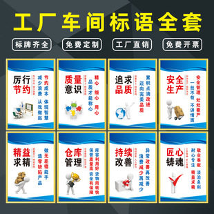 Factory Workshop Quality Production Slogan Quality Management Signage Warehouse Site Improvement Publicity Sign Company Enterprise