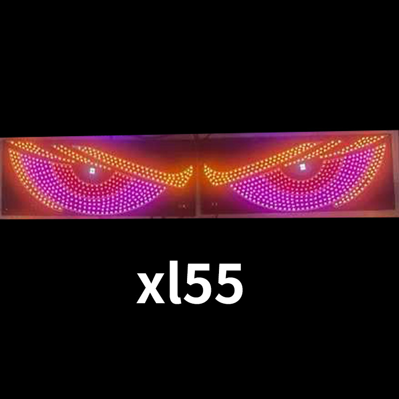 Dynamic Devil Eye Light Etiqueta engomada del coche Pantalla LED Camión Coche Lámparas de cristal delanteras y traseras