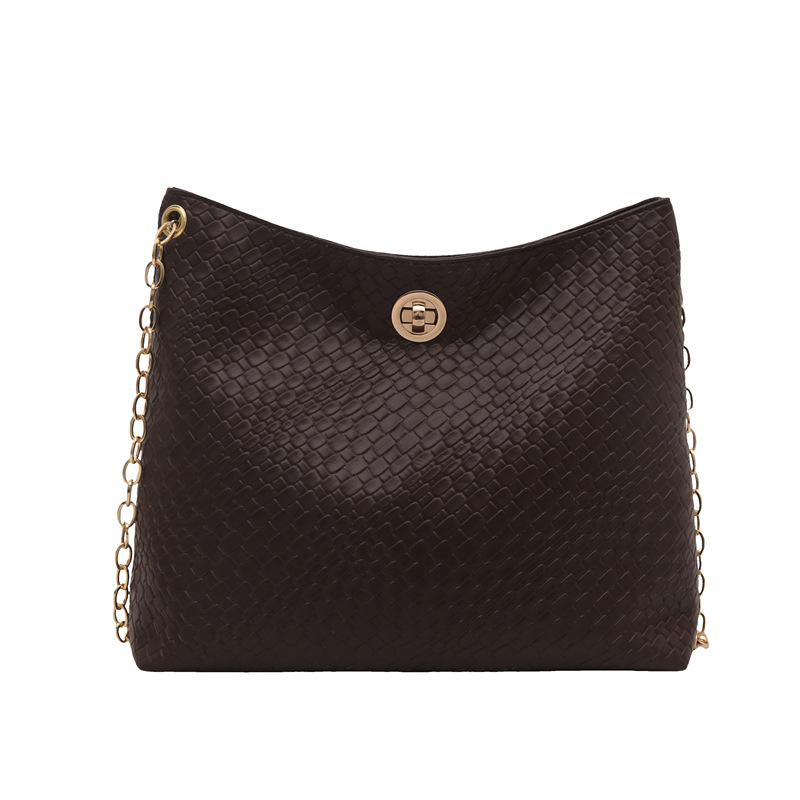 Moda coreana simple retro personalidad bolso de cadena de invierno 2024 nueva textura casual bolso de hombro axilar