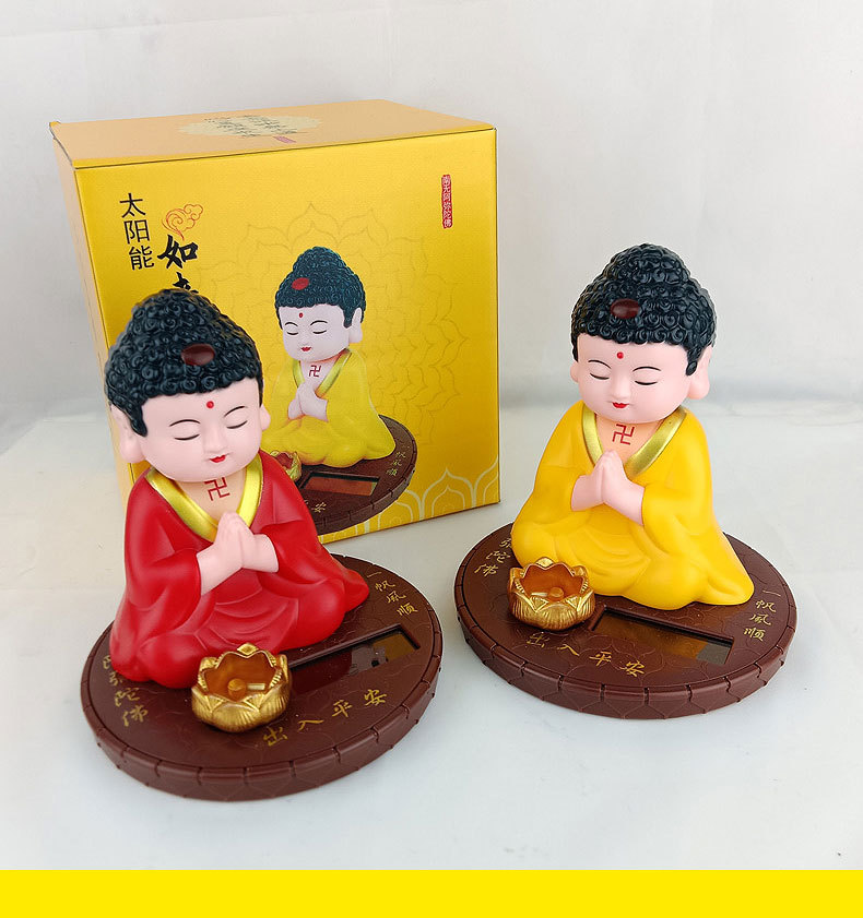 Solar car ornaments Buddha shook his head center console jewelry Net red doll boutique accessories factory direct sales