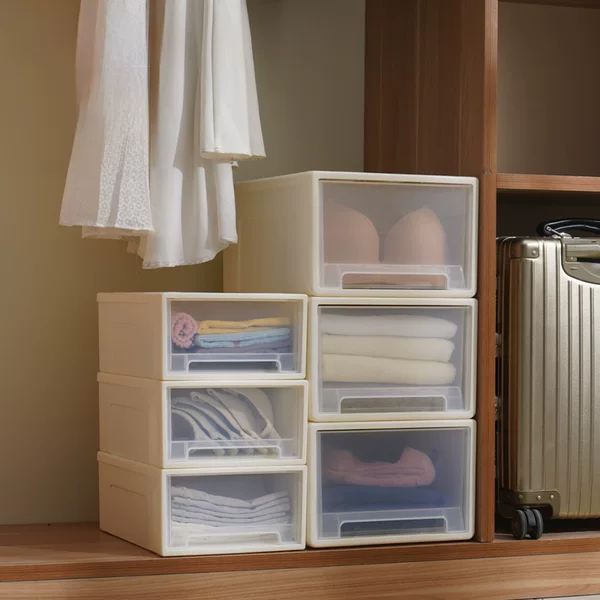 Large and Small Anti-Fall Plastic Drawer Boxes, Bedroom Combination Storage Cabinets, Source Factory, Multifunctional Transparent Storage Boxes