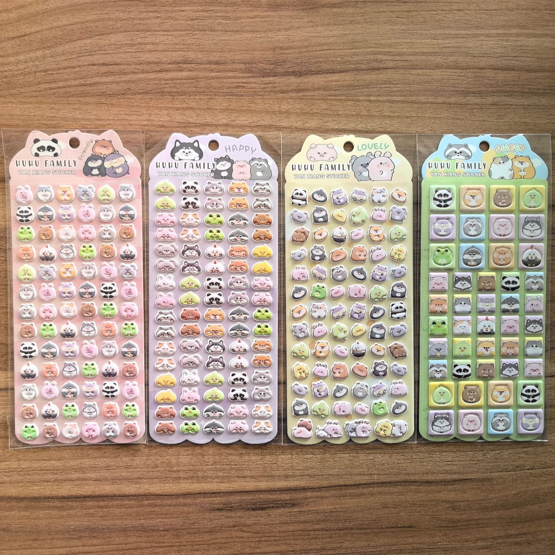 3D dibujos animados adorables colección de animales pequeños espuma para niños recompensas pegatinas cuentas de contabilidad caja de teléfono móvil pegatinas decorativas de cuaderno
