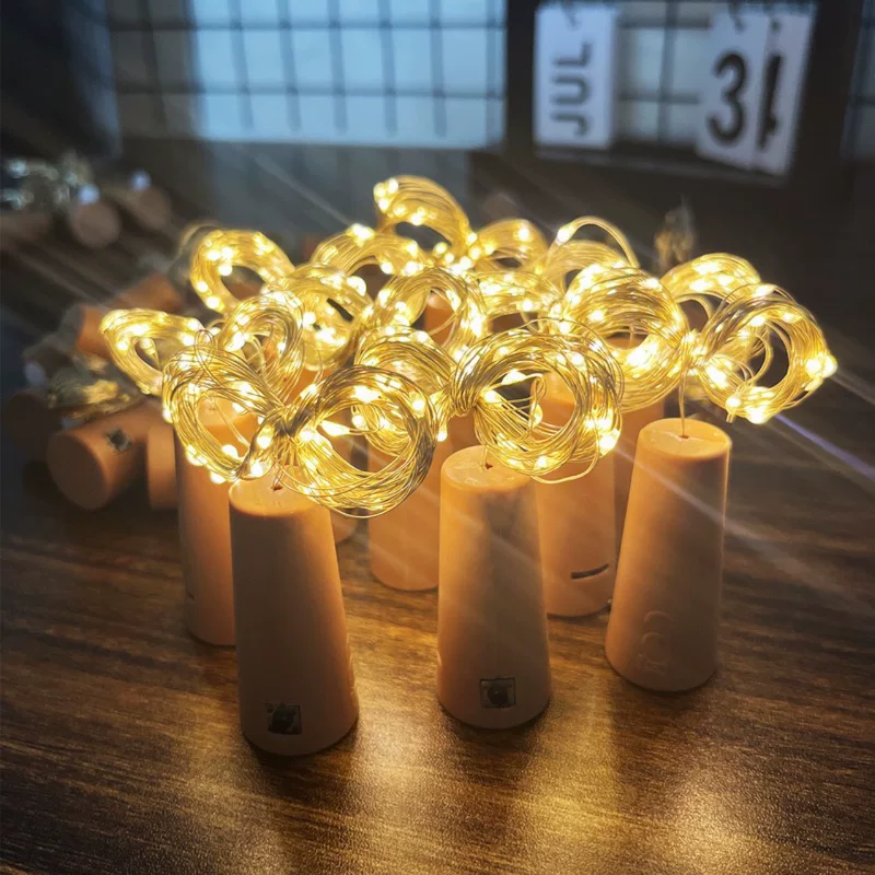 Пробка для бутылки с LED-медными огнями, прямые продажи с фабрики
