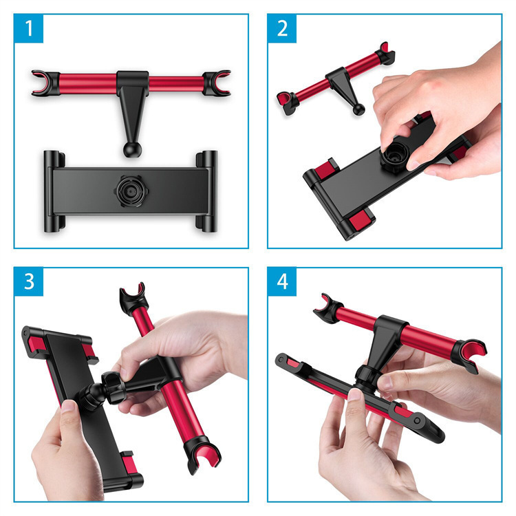 Car Rear Tablet Holder Car Headrest Seat Back Special Mobile Phone Holder Retractable Folding Universal Holder